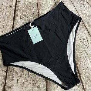 NWT Cupshe Black Bikini Bottoms Sz XL Beach Summer